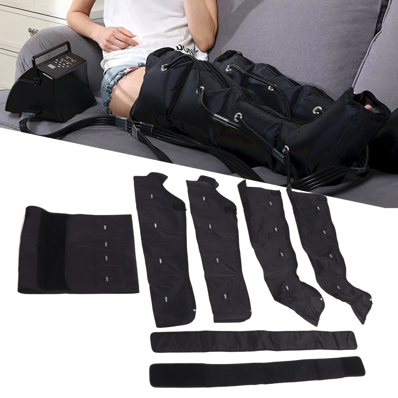 Compression 6 Modes 9 Strength 3 Timing Massage hine for Arm Waist 100‑240V 20W Foot Leg Massager_voghion.com