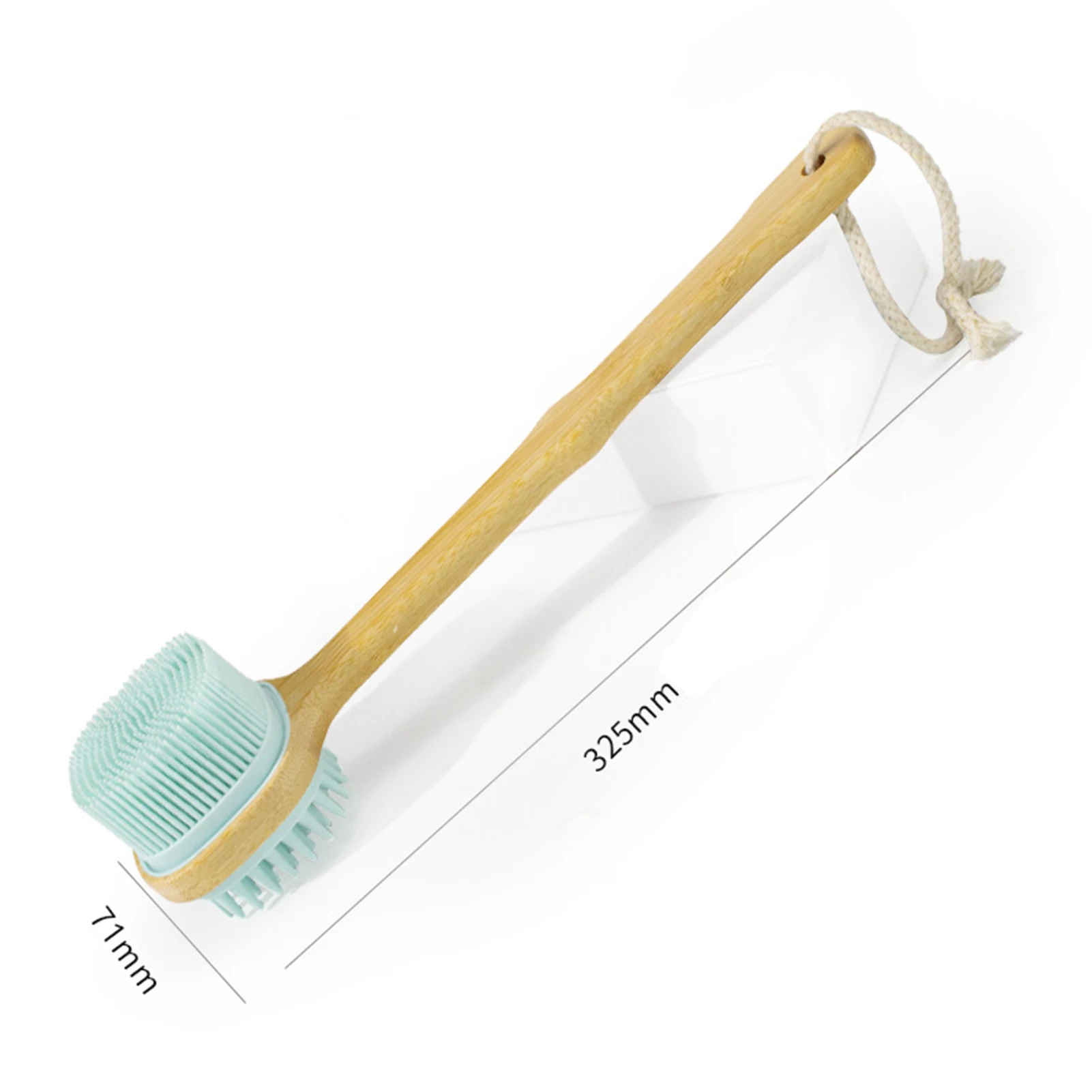 Back Scrubber Anti Slip Long Handle for Shower, Dual-Sided Back Brush with  Stiff and Soft Bristles,Body Exfoliator for Bath or Dry Brush.