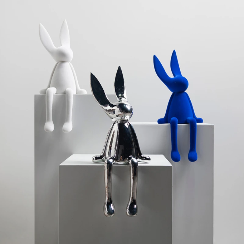 

Rabbit Decoration Resin Nordic Modern Minimalist Furnishings Living Room and Sample Room Hotel