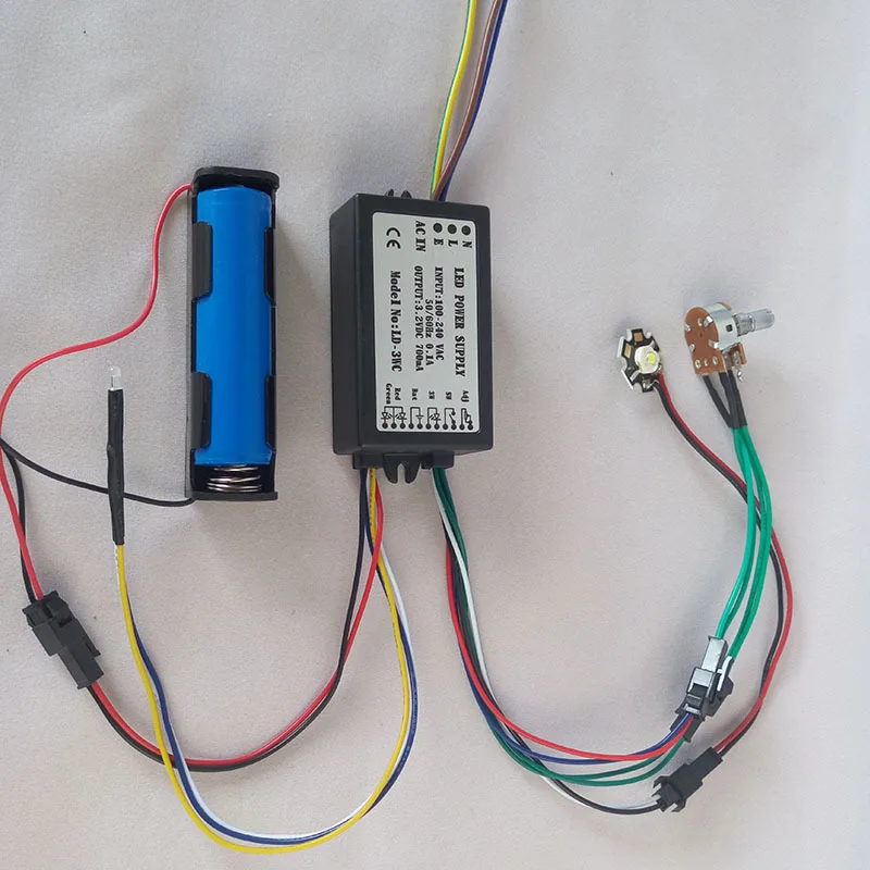 3W LED Light Built-in Dimming Power Supply Rechargeable Driver Floodlight for Microscope