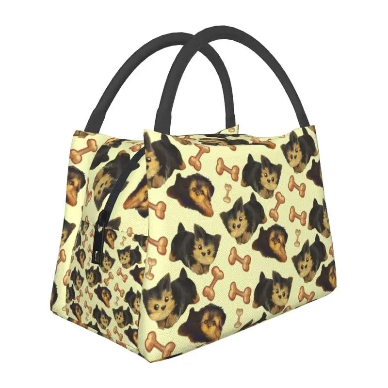 

Custom Yorkshire Terrier Lunch Bags Men Women Cooler Thermal Insulated Lunch Box for Office Travel
