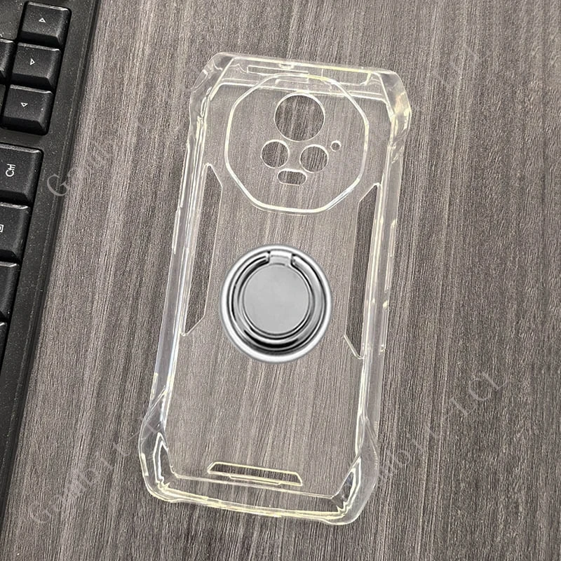 Enhanced Smartphone Protective TPU Soft Cover with Back Ring Holder Bracket