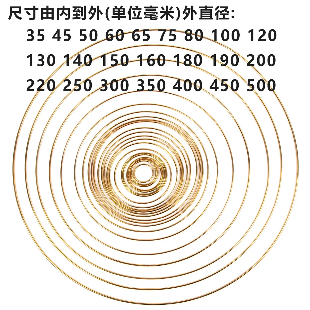 Metal Dream Catcher Dreamcatcher Ring Macrame Craft Hoop DIY Wedding Wind Chime Hanging Decorations Accessory 35-190mm