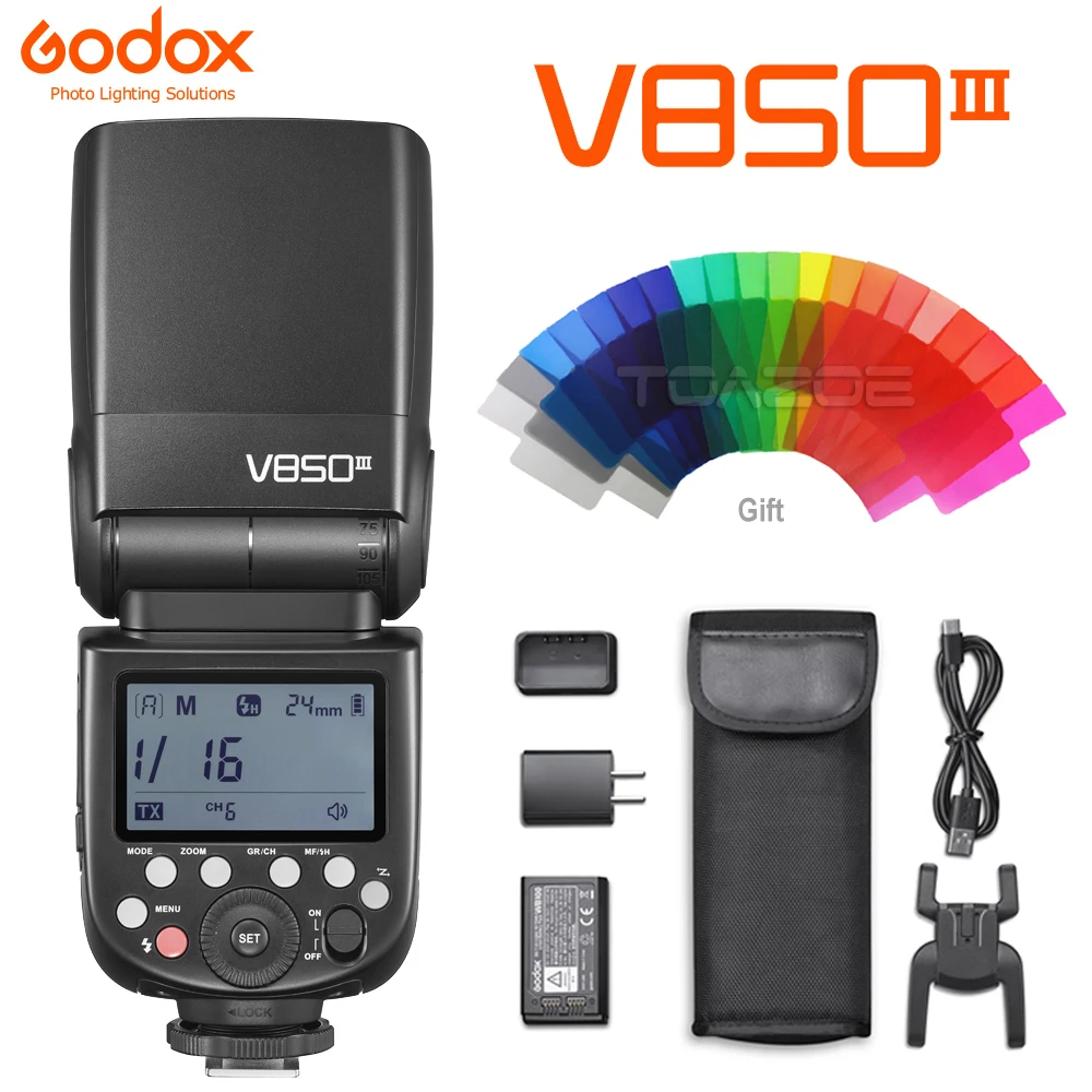 

Godox V850III 1/8000s 2600mAh Li-ion Battery Camera Flash High Speedlite for Canon Sony Nikon Fuji Olympus Panasonic Pentax