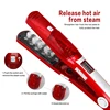 Steam Hair Straightener Professional Salon Ptc Ceramic Anion Tourmaline Instant Heating LED Indicator light Display Flat Iron 2