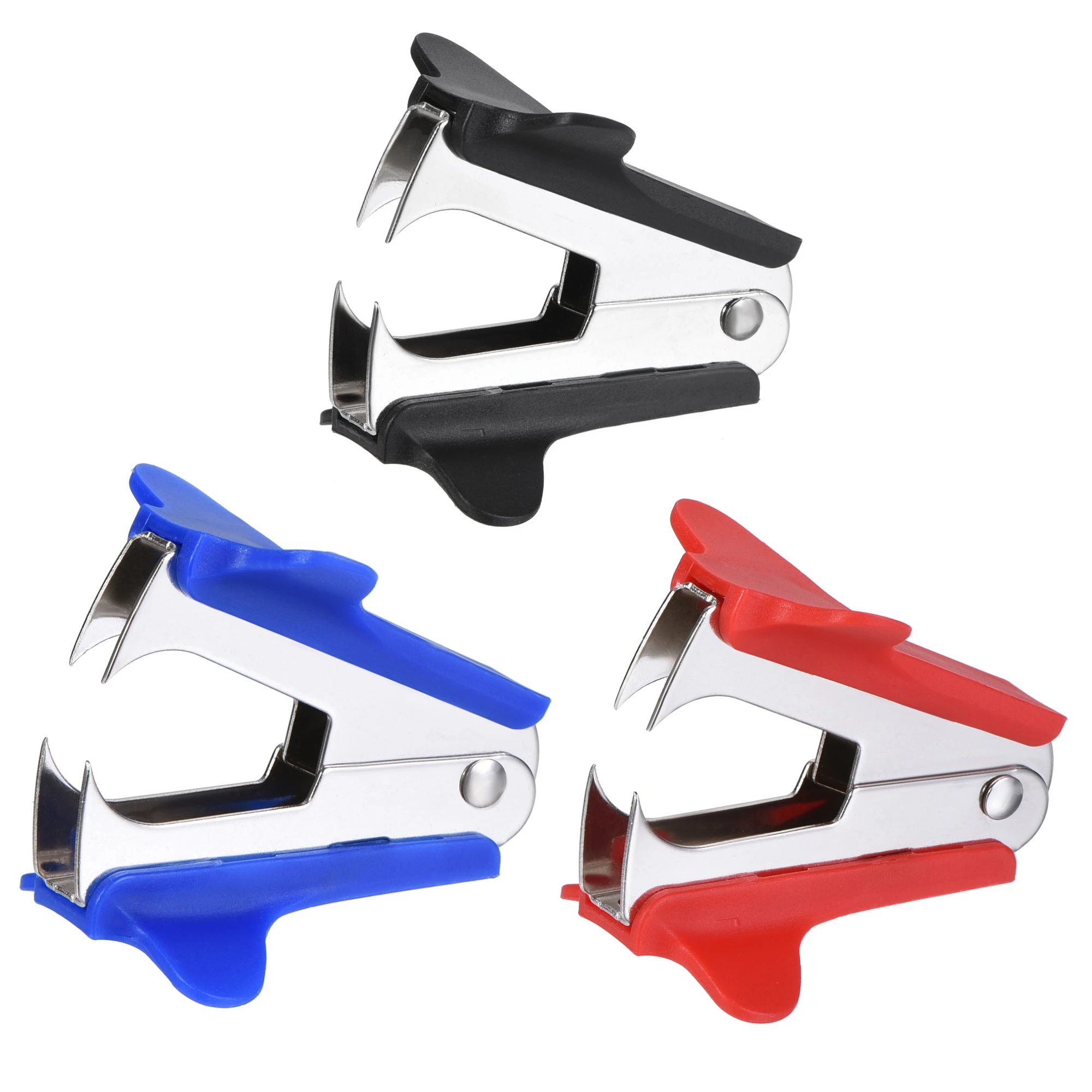 Staple Remover 3 Colors Mini Staple Remover Metal Effort Saving Small Nail Out Extractor Puller Office School Stationery Tools Supplies 2Pcs