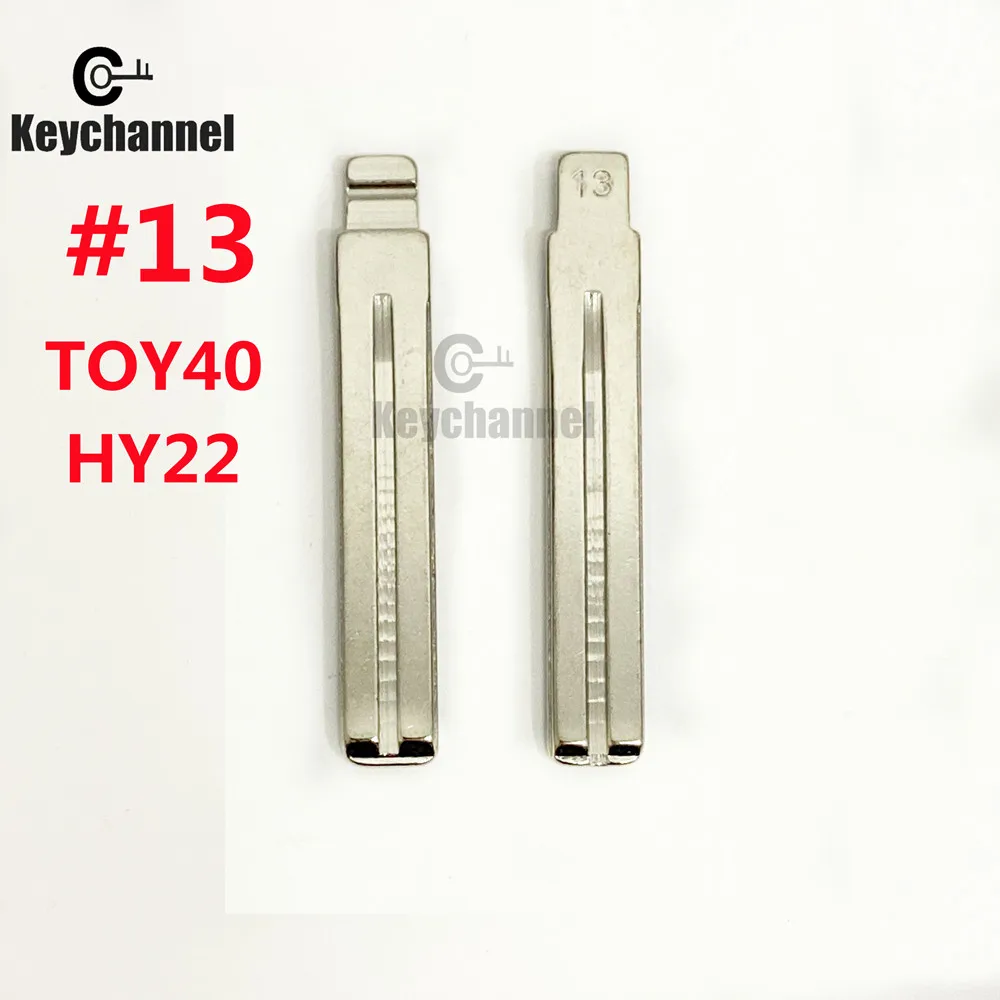 Car Key Blade 10pcs #13 #129 #130 TOY40/TOY48/HYN14/HYN15/HYN17/KIA7 Blank For Hyundai Elantra Verna For Kia RIO Ceed Flip Key car key