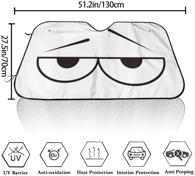 Foruidea Cartoon Funny Eyes Car Windshield Sun Shade Auto Sunshade