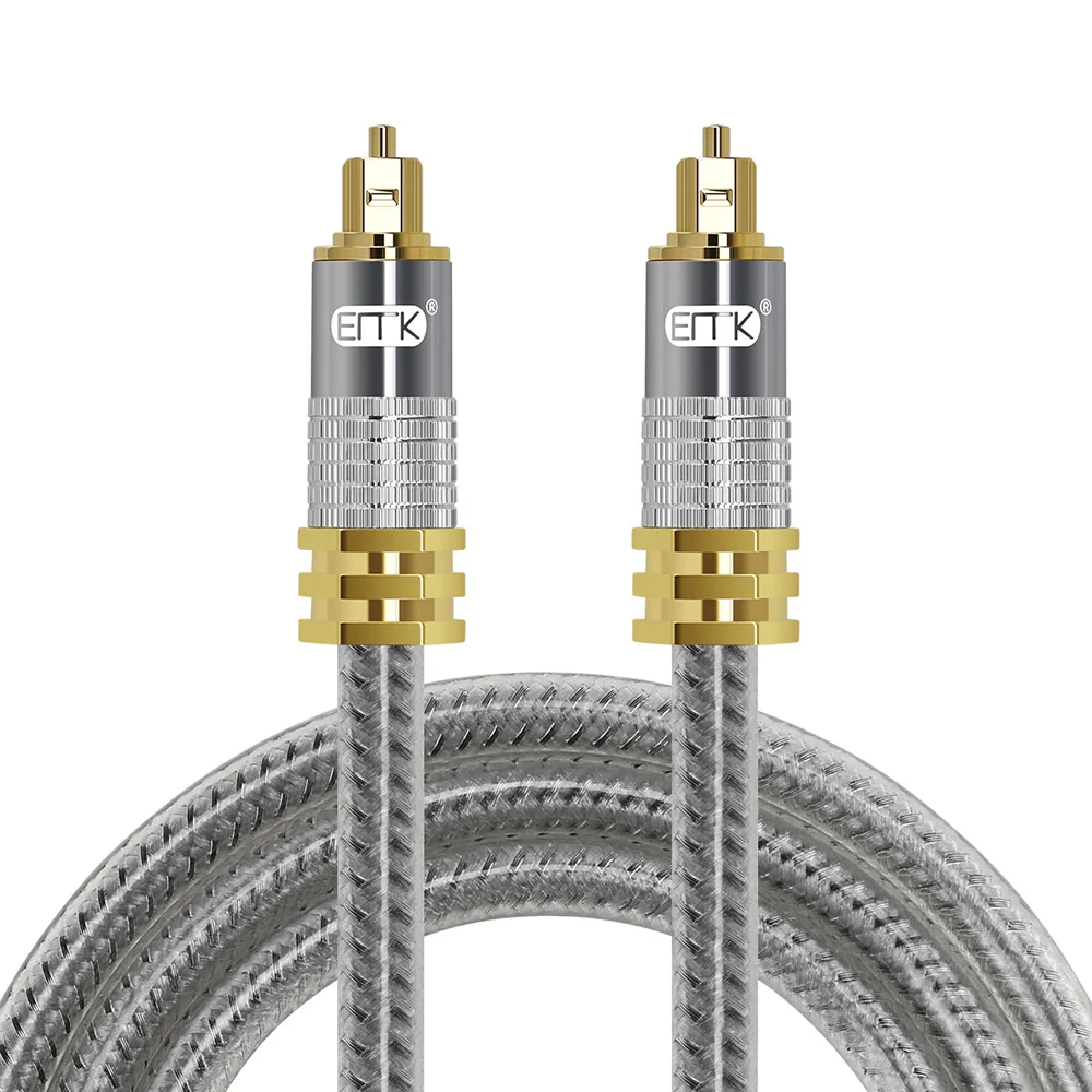 Cavo Audio Ottico Digitale Intrecciato 5.1 Cavo Toslink Spdif Ottico Per Sound Bar, Tv, Ps4, Xbox, Samsung