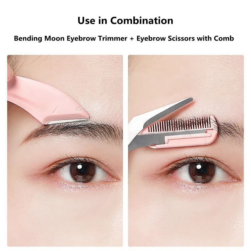 Eyebrow Trimming Knife Eyebrow Face Razor Women Professional Scissors Comb Brow Trimmer Scraper Accesso eyebrow trimmer