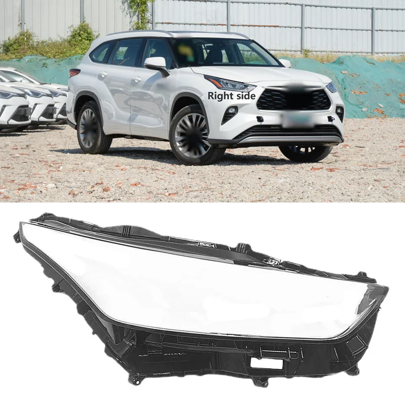 

Car Front Headlight Cover Lens Glass Headlamps Transparent Lampshade Masks For Toyota Highlander 2021-2022