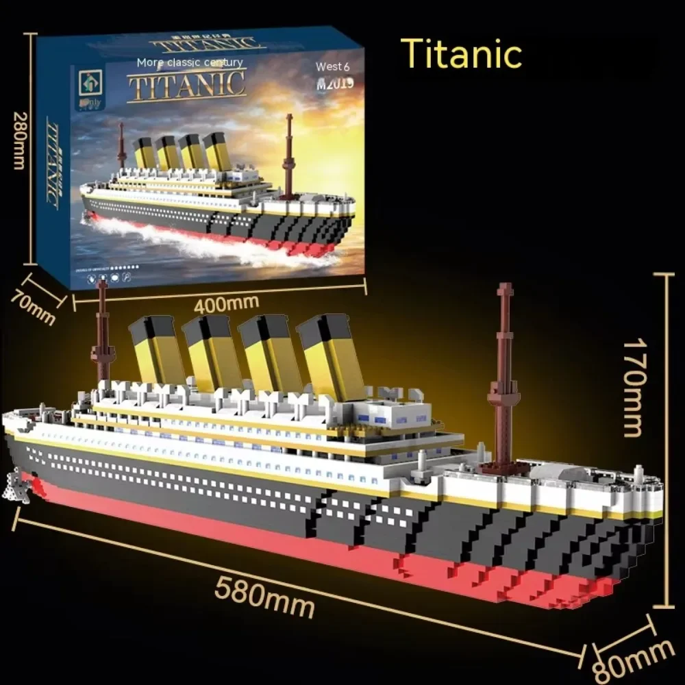 Titanic Modell Kreuzfahrtschiff Bausteine MOC Boot DIY Klassische Ziegel Kit Kinder Kinder Spielzeug Geburtstag Geschenk