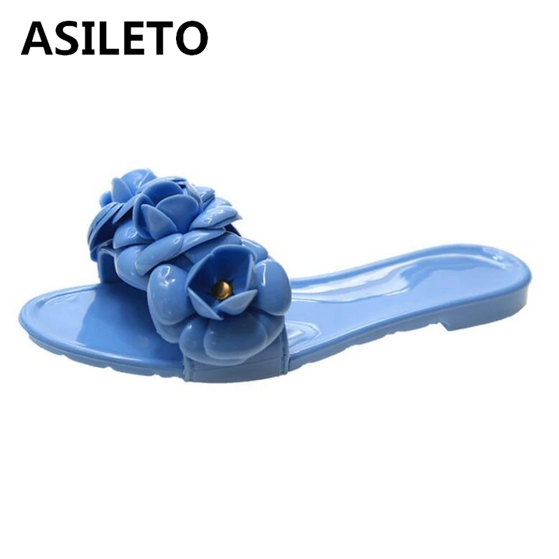 ASILETO new floral slippers summer women slippers indoor casual slipper flip flops slides jelly shoes zapato