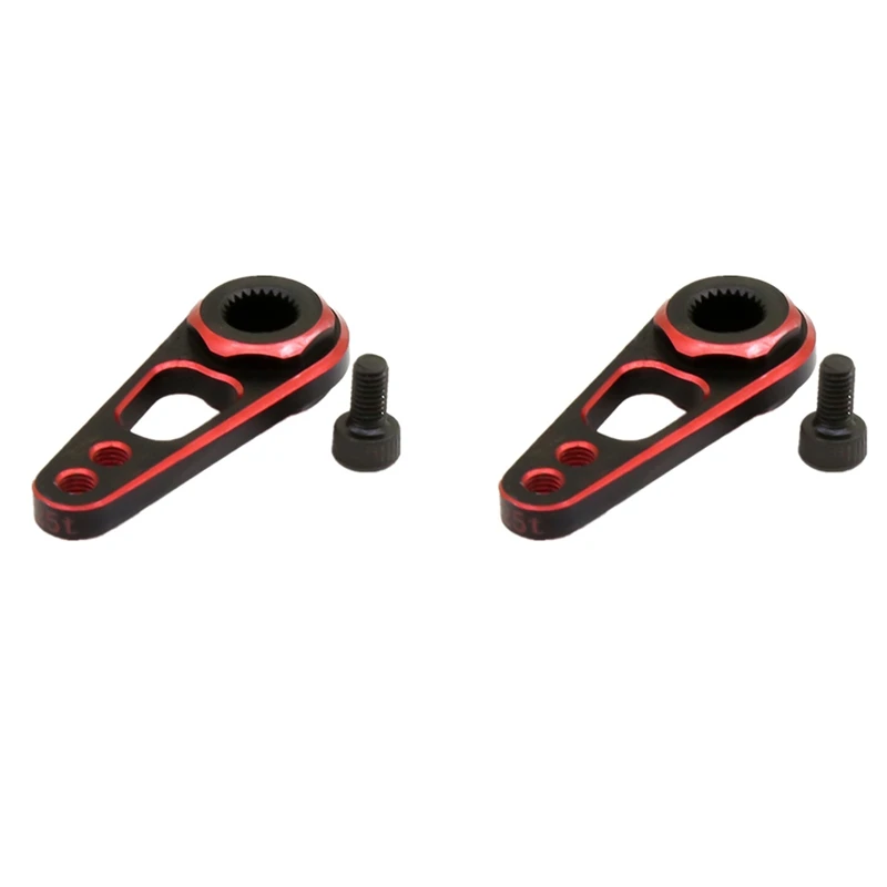 2X RC Car Aluminum Alloy Double Hole 25T Steering Servo Arm for RC