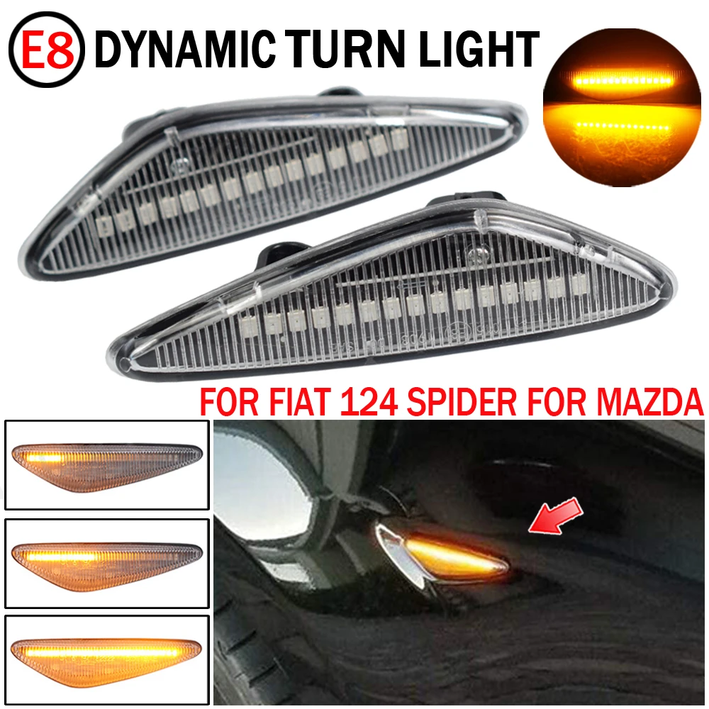 Dynamic Sequential LED Side Marker Turn Signal Light For Mazda MX 5 RX8