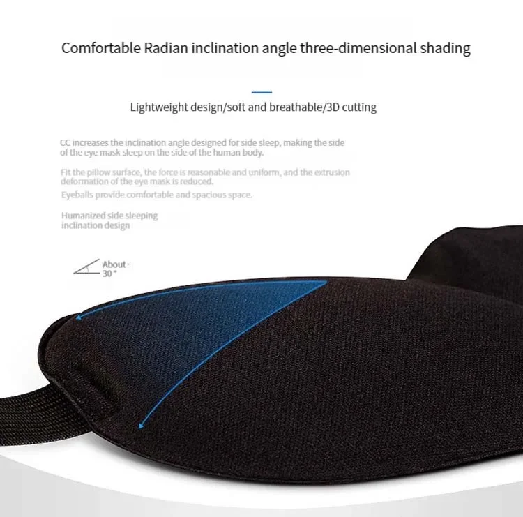 Description Picture 4 of item3D Sleep Mask Natural Sleeping Eye Mask Eyeshade Cover Shade Eye Patch Women Men Soft Portable Blindfold Travel Eyepatch 1Pcs