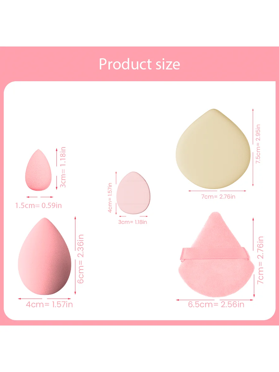 Makeup Sponge Set 16Pcs Pink Makeup Sponge And Makeup Puff Suitable For Face Cream And Powder Concealer Powder Machine