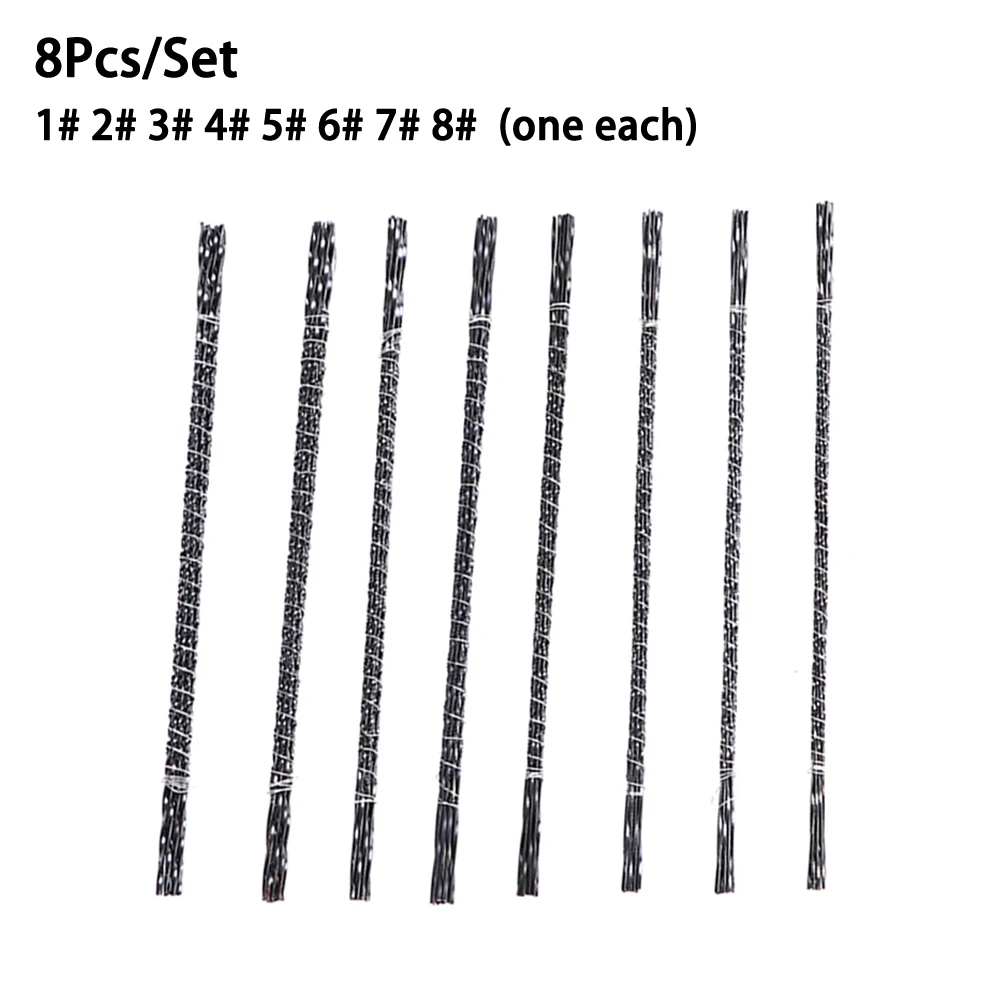 8Pcs/Set Diamond Wire Saw Blade Cutter Set Jewelry-Metal Wood Cutting Jigsaw Blades Spiral Teeth Wire Saw Blades For Carving