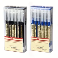 6pcs High Quality Gel Pen School Supplies Black Blue Red Ink Color 0.35mm Ballpoint Pen Cute Pen School Office Stationery 1