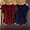 Women's ort Sve T-irt 2025 New Summer Slim Fit Single Wear Waist-Cinching Design  Color Versatile Body-a Top