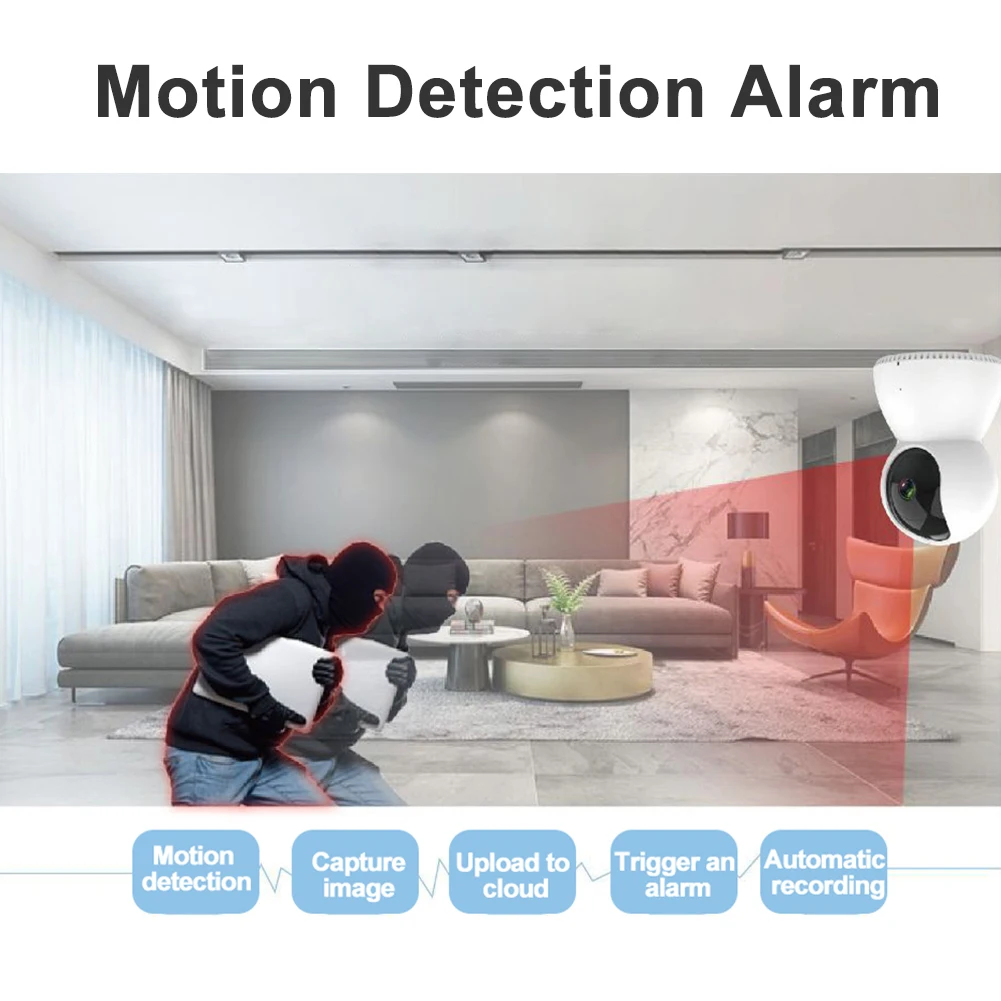 Smart Camera 1080P 360 Angle WiFi Night Vision Webcam Video IP Camera Baby Security Monitor AI Auto Tracking Smartlife APP Security Camera Wireless Baby Monitor Video Baby Monitor