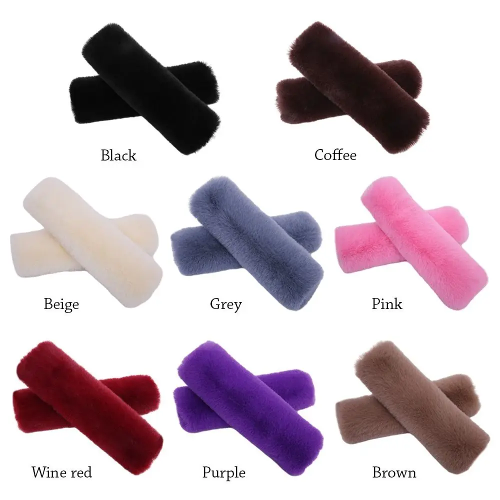 2pcs Universal Car Seat Belt Cover Adjustable Plush Car Safety Belt Cover Shoulder Pad for Kids Adults Car Interior Accessories