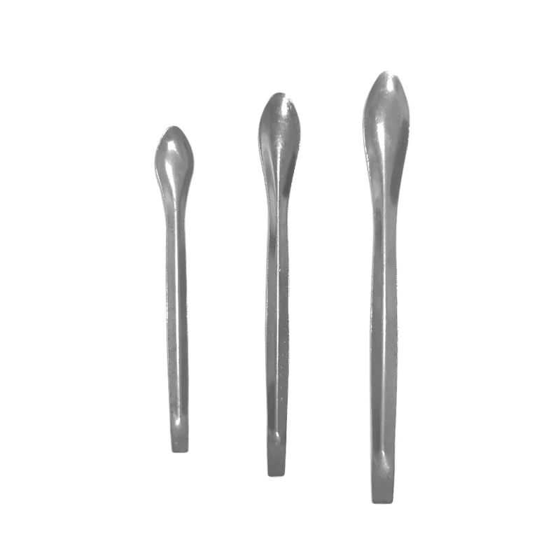 3pcs/set Stainless Steel Round Medicinal Spoon Ladle Spatula Experiment Pharmacy Lab Supplies