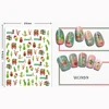 10PCS Christmas Disney Nail Art Decal Green skin monster text Mickey Nail Deco Art Decal 3D Back glue Party Green Nail slider 4