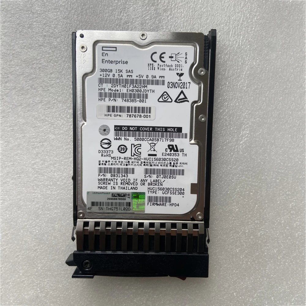 HP J9F40A MSA 12G SAS 15K 300 2.5-001 787678-001 748385-001 ϵ ũ 748385 GB
