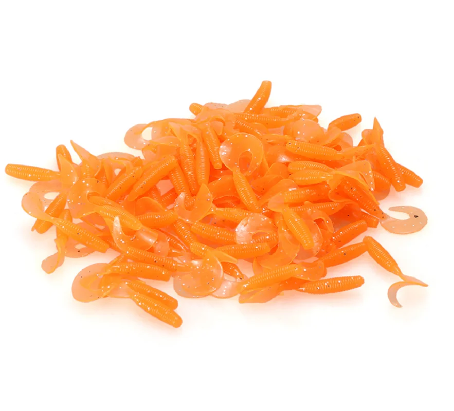 120Pcs ο Ʈ ̳ 4cm0.4g  ̳ öƽ Ǹ  Moggot Grub Ȥ ٴ幰 Wobblers ũ    ׾ Swimbait
