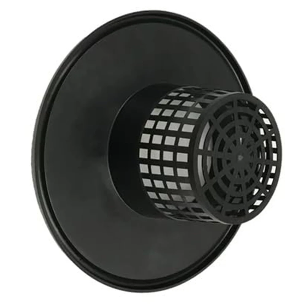 6-Inch Mesh Basket Pot Lids Plastic Mesh Flower Pots For Hydroponics Drainage & Root Growth Gardening Plants Container Pot Black