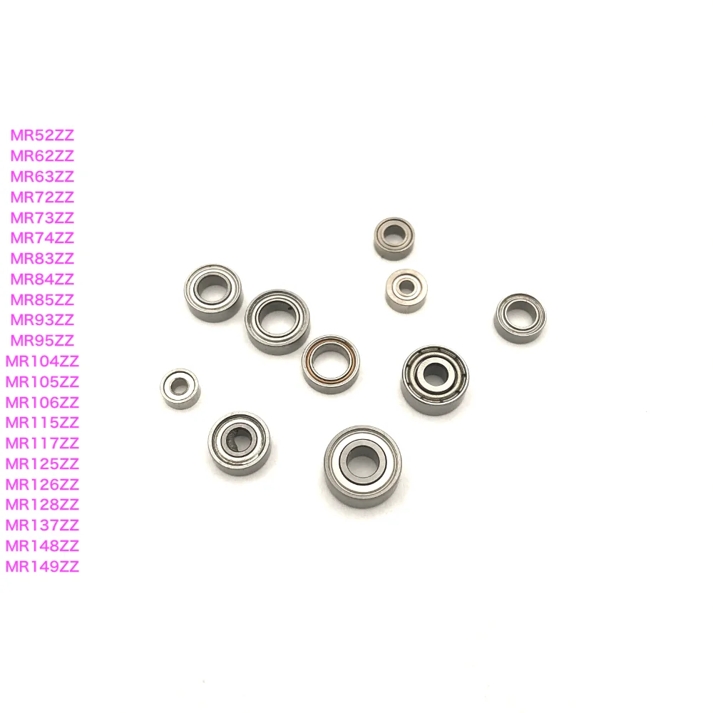 50pcs/Lot MR85ZZ MR93ZZ MR95ZZ MR104ZZ MR105ZZ MR106ZZ MR115ZZ Thin Wall Deep Groove Ball Miniature Bearing ball bearings metal shielded ball bearings