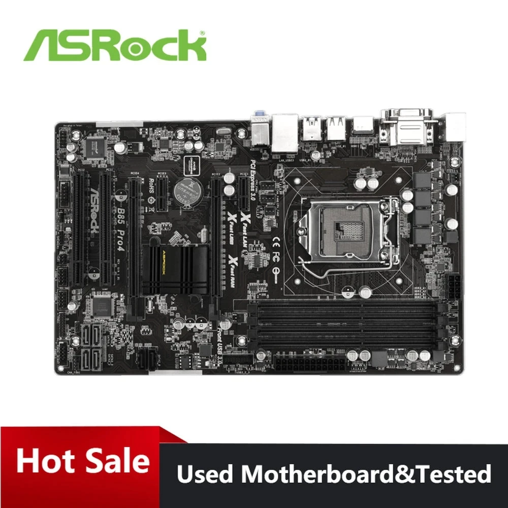 Б/у настольная Материнская плата ASROCK B85 Pro4 DDR3 LGA 1150 USB2.0 USB3.0 платы 16 Гб B85 ATX Материнская плата ПК б/у настольная материнская плата
