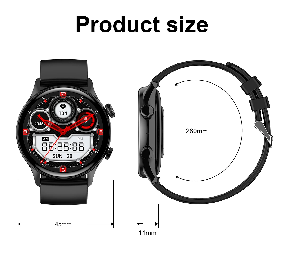 AMOLED 390*390 HD Screen Smartwatch HK8 Pro NFC Bluetooth Call Always On Display Ai Voice IP68 Waterproof Smart Watch Men PK i30