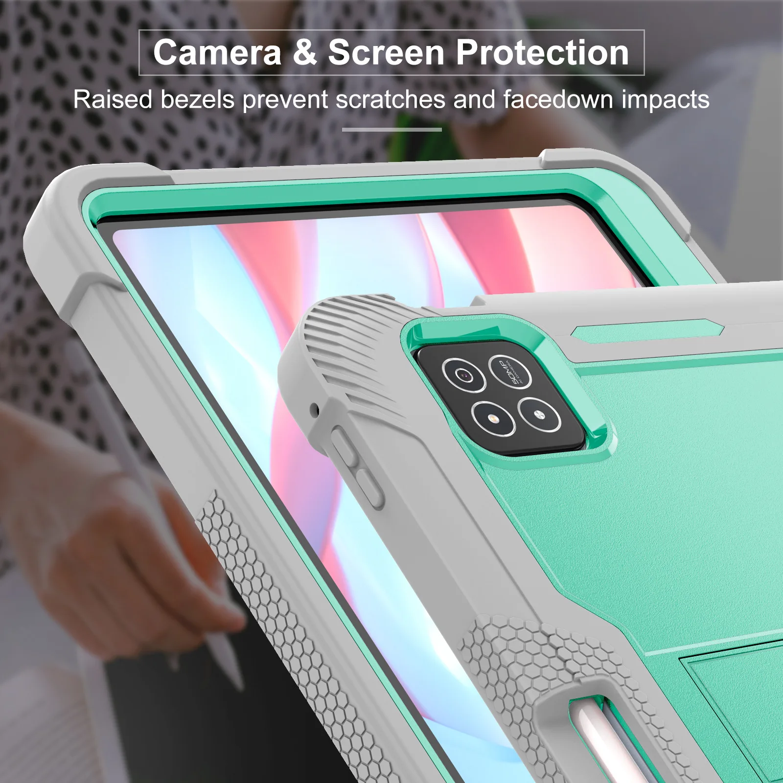 Enhanced Protective Stand Tablet Case - Thick Shockproof Cover