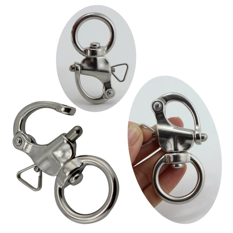 316 Stainless Steel Swivel Shackle Quick Release Boat Anchor Chain Eye Shackle Swivel Snap Hook