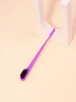 Hair styling comb set with 3 rows of nylon hair brushes, steel needle pointed tail comb, and edge control brush 2