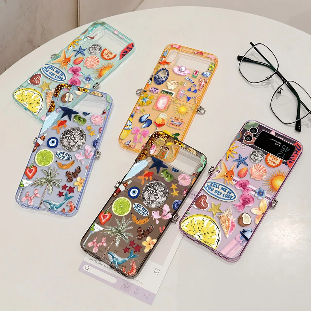 Seaside Scenery Wine & Lemon Semi-Transparent Phone Case