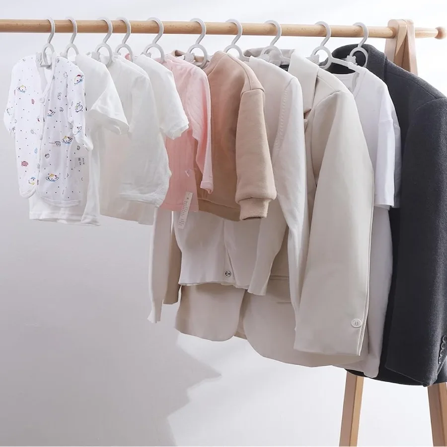 Ultrathin nonslip adjustable baby nursery closet hangers for newborn and toddler clothing storage ideal for organizing infant g
