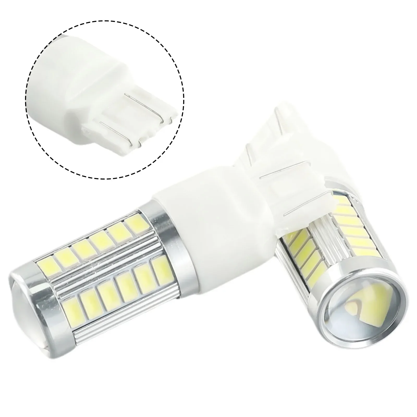 듀얼 필라멘트 LED Drl 사이드라이트 슈퍼 화이트 전구, 2x T20 W21/5w 7443 5630 33smd, T20 W21/5W 7443 W21W 800LM