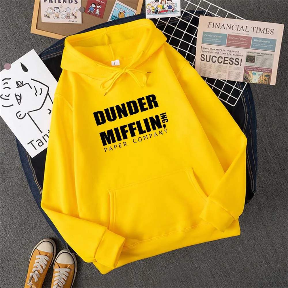 Dunder Mifflin Hoodie Men Women's Casual Sports Cool Hoodies Printed Fleece Oversized Hoodie Fashion Hip Hop Street Sweate 2