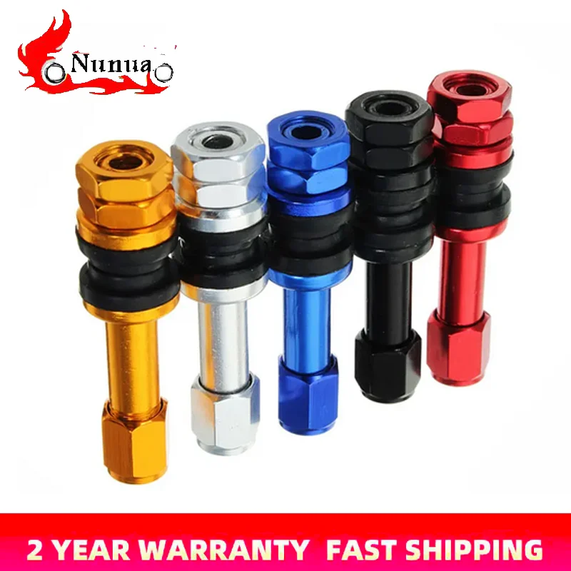 4 ชิ้นยางวาล์วลําต้นยางล้อวาล์ว 5 เซนติเมตร/1.96 นิ้ว Bolt - in TR48E ฝุ่นหมวกอลูมิเนียมแรงดันสูงตรงปาก 1