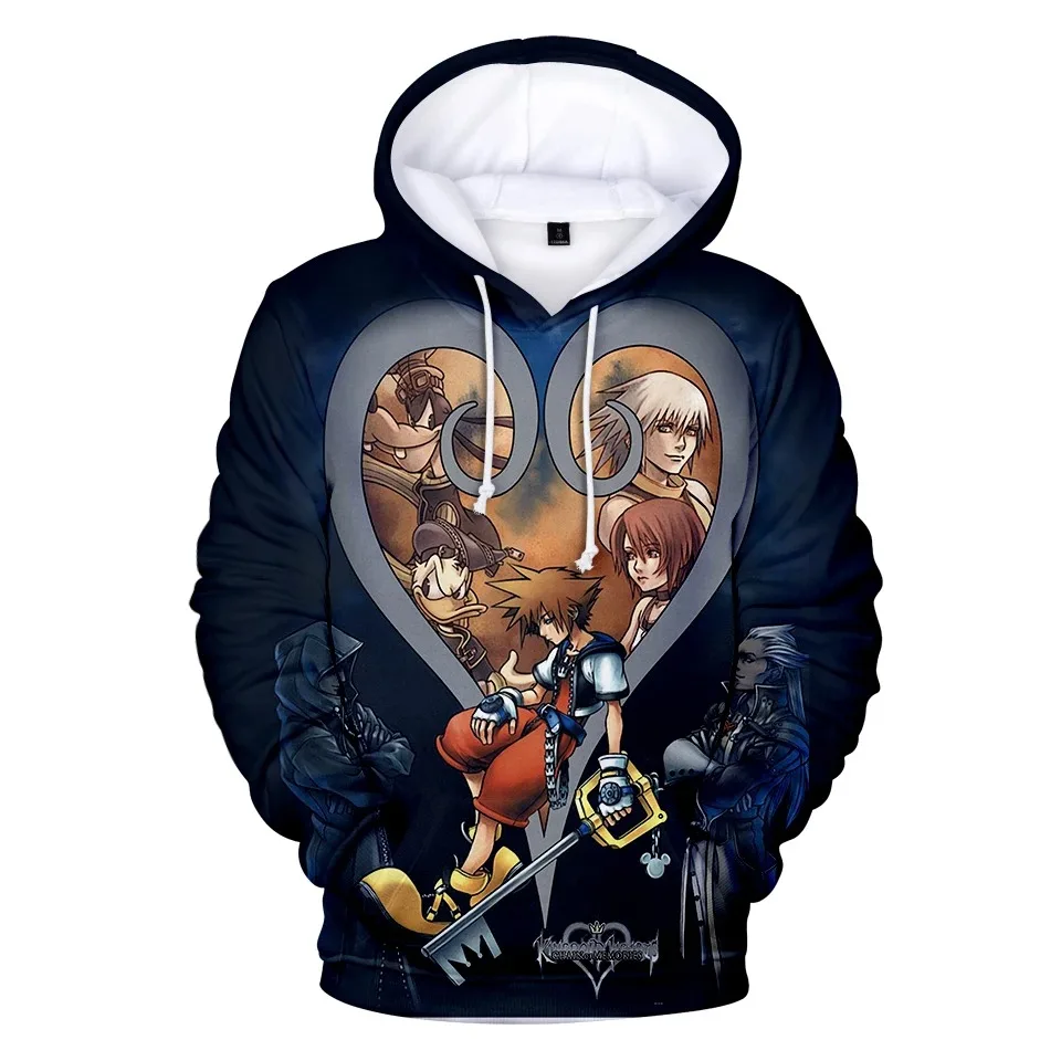 Hearts of the kingdom fashion 3d hoodies style hip hop men's women hoodie pullover casual workout long sleeve 3d hoodie tops