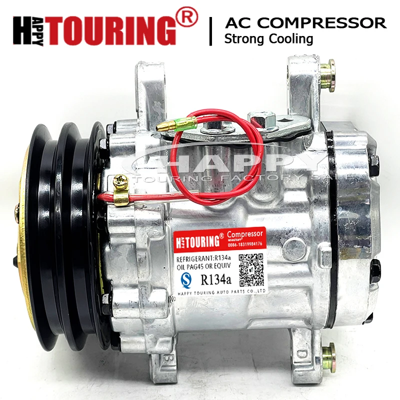 

SD7B10 CMU107 Универсальный Кондиционер AC компрессор для Санден V-Belt 2 канавки 120 мм 12 В R134a 7512896 771974 7170 6512896