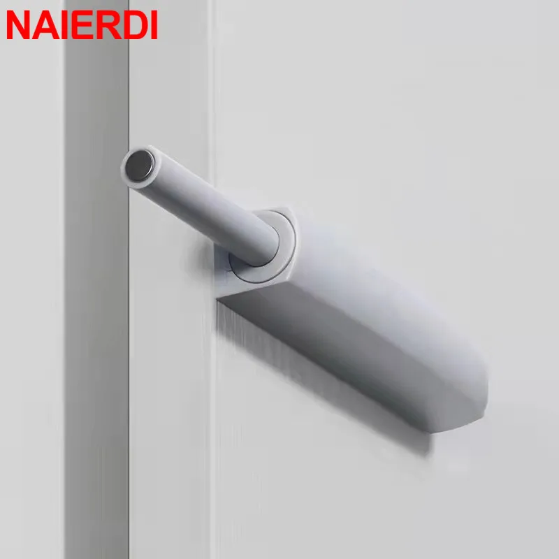 NAIERDI 10PCS Aluminum Alloy Cabinet Catches Push to Open Hidden Cabinet Handle Magnet Push Latches for Cabinets Door Hardware