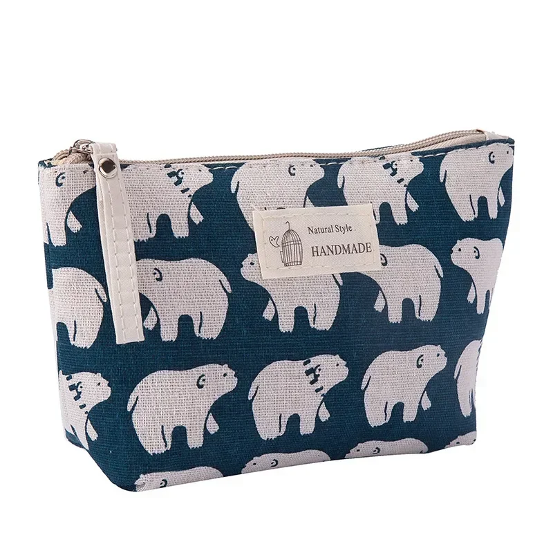 Travel Makeup Toiletry Bag Organizer Tree Animal Plant Print Cosmetic Bag Lady Pencil Case Makeup Bag Wash Bags Pouch Kit