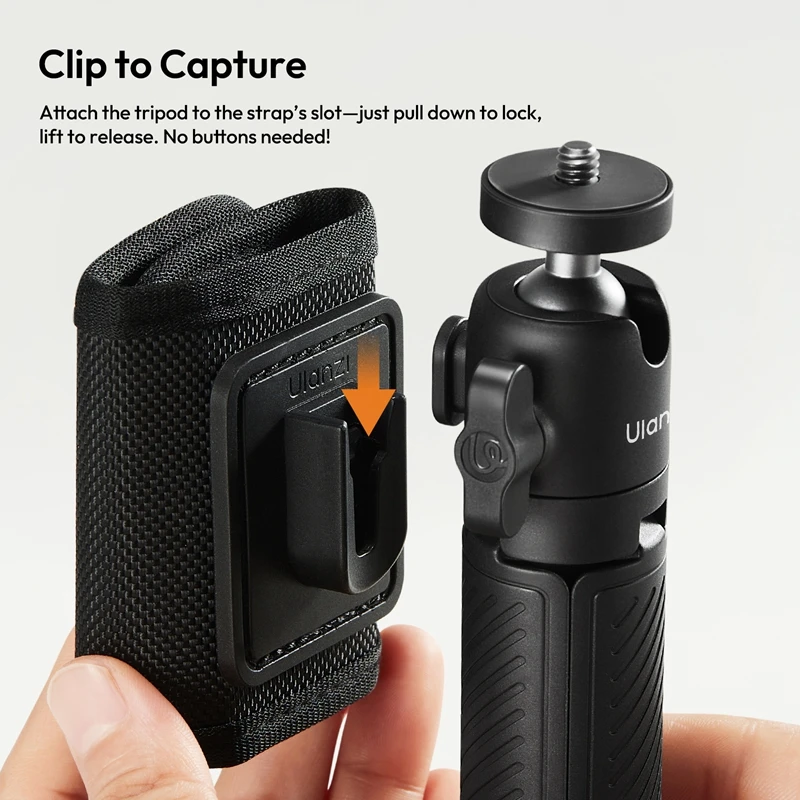 Ulanzi MT88 ClipMate Tripod 3-in-1 Versatility Backpack Clip Mode Selfie Stick Mode Extendable Tripod Mode with 360° Ball Head