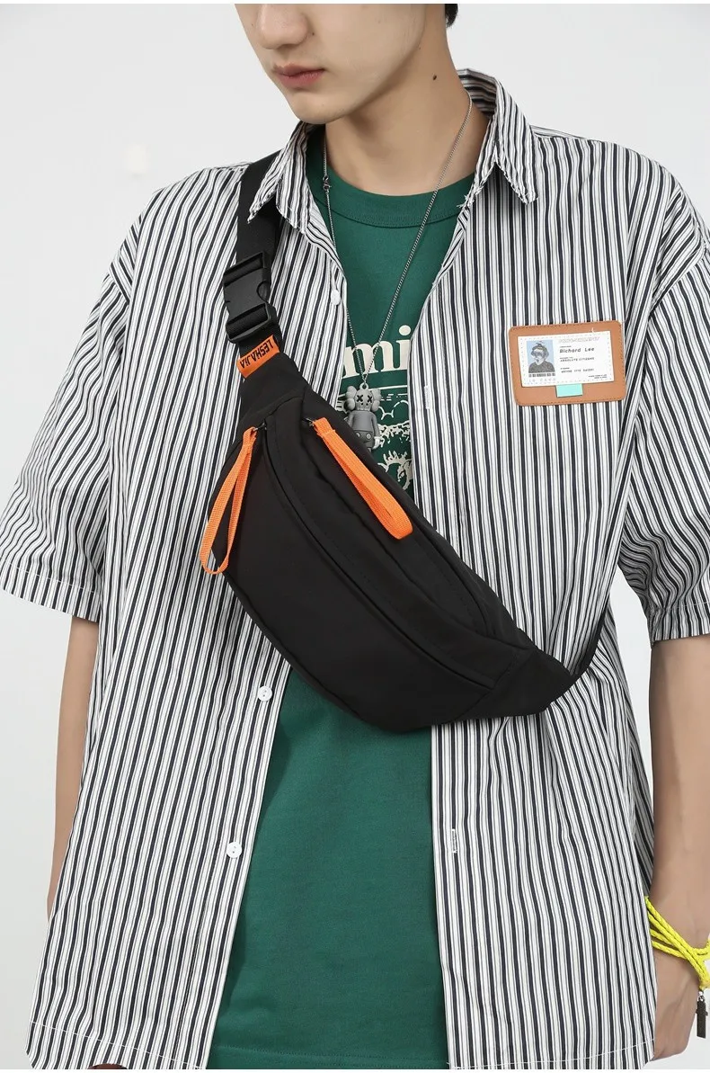 TINYAT Sports Herren-Gürteltasche, große Schulter-Crossbody-Tasche, echte Reise-Gürteltasche, hochwertige Tasche, Umhängetasche für Damen und Herren – Detail 12