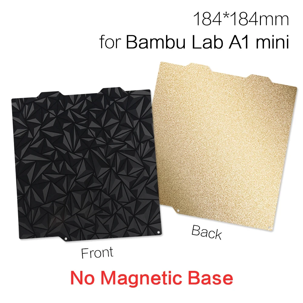 PEI-Platte für Bambu Lab A1 Mini Bauplatte 3D-Drucker PEY PEO PET H1H Platte 184x184mm Federstahl-Blatt für Bambu A1 Mini – Detail 3