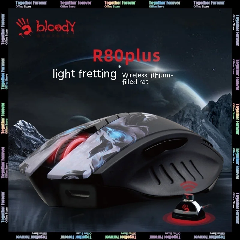 

Bloody R80 Plus 2.4ghz Bluetooth Wireless Gaming Esports Mouse 26000dpi 8 Buttons Fc Lol Computer Mice For Gaming Laptop Deskto